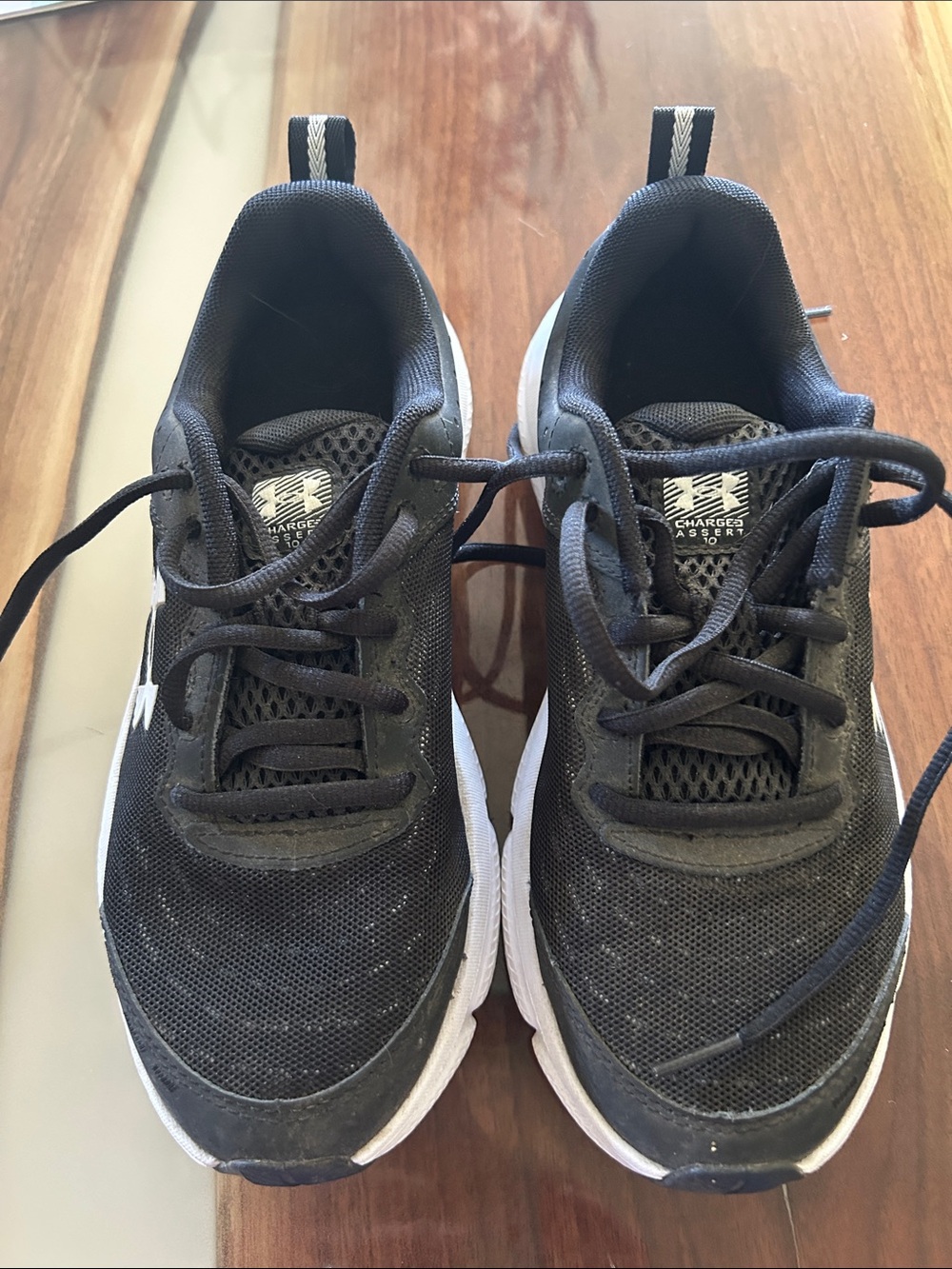 Under Armour Kids Black and White Sneakers
